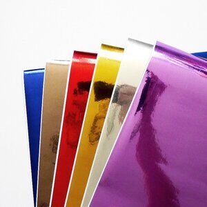 NEW LOT 6 Colors Mirror Chrome Adhesive Vinyl 12" x 12" Blue Gold Purple Silver